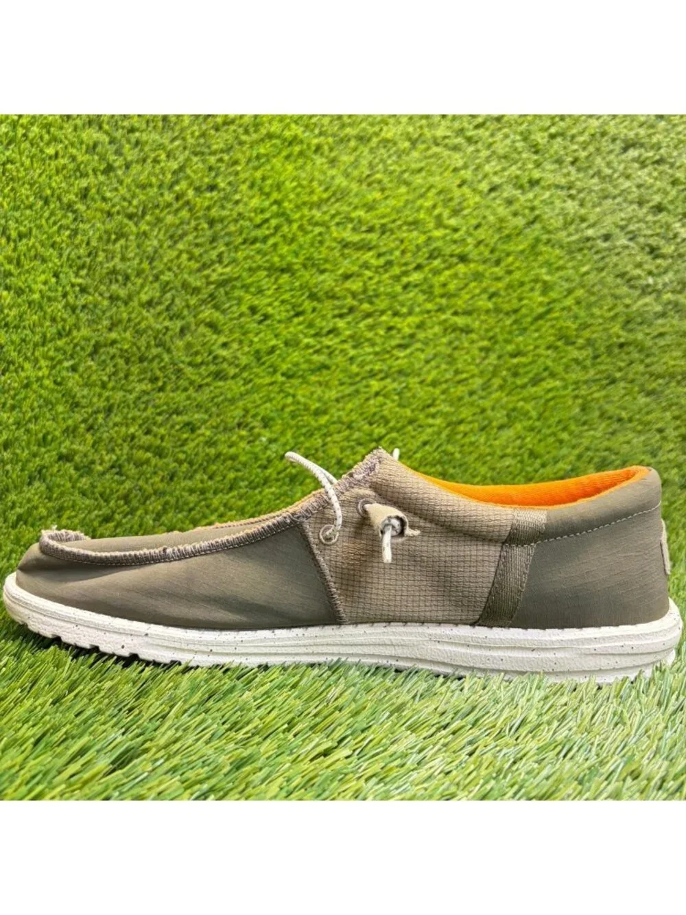 Hey Dude Wally Tri Nylon Trailhead Mens Size 12 Green Athletic Slip On Shoes